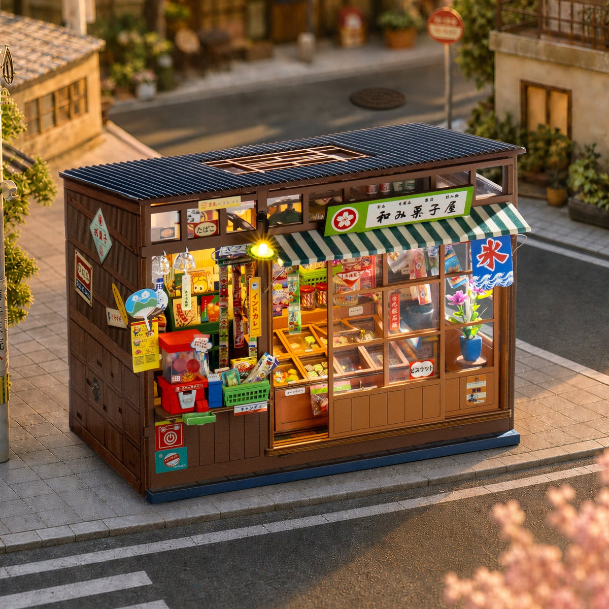 Nostalgic Corner Shop Book Nook Kit official detail view 3