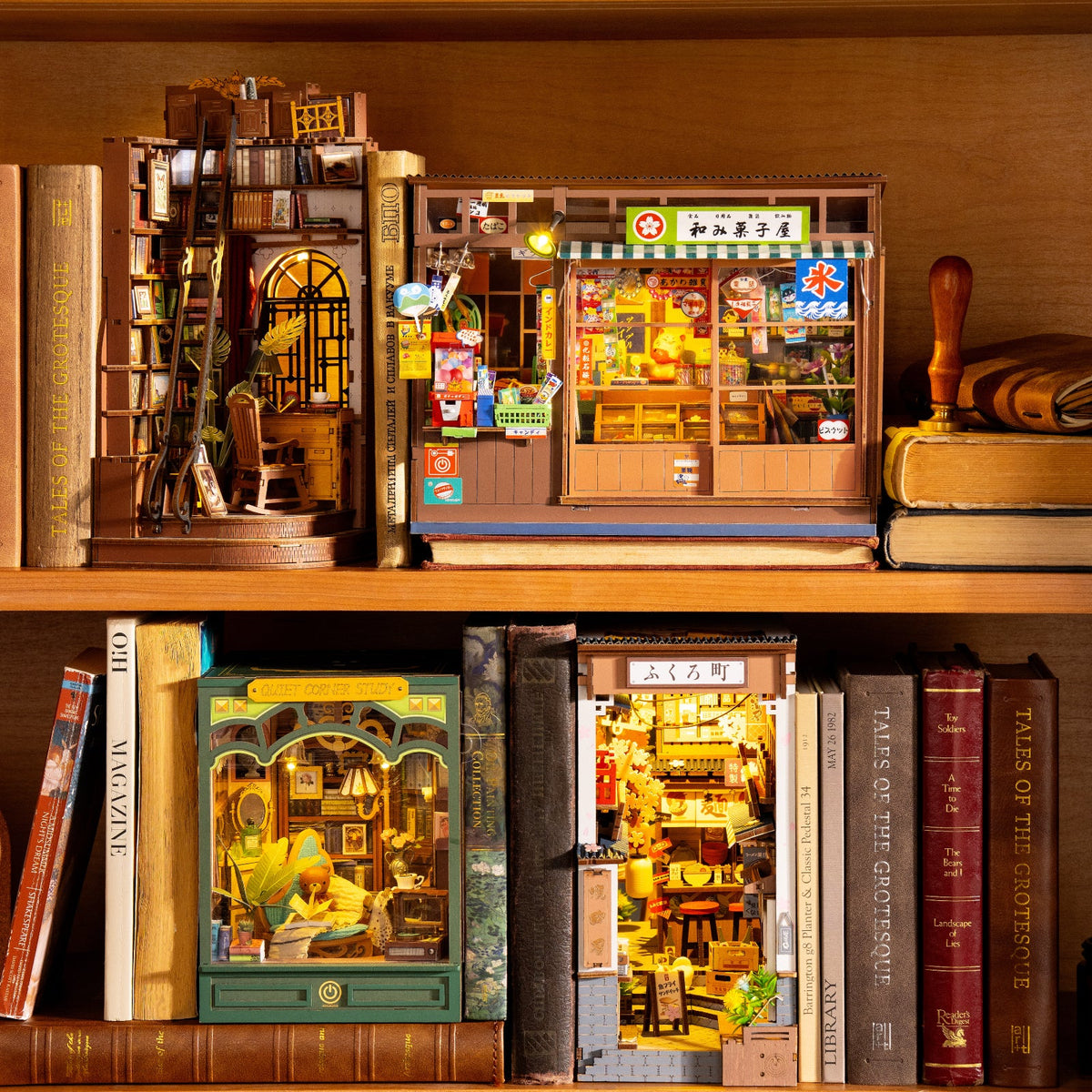 Nostalgic Corner Shop Book Nook Kit official detail view 4