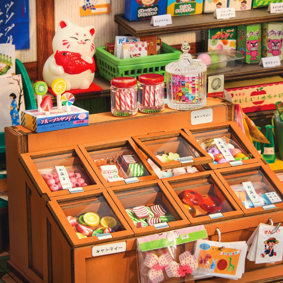 Nostalgic Corner Shop Book Nook Kit official detail view 6