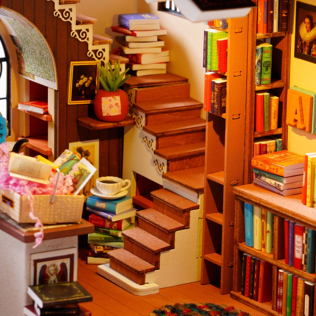 Pagestory Books staircase and bookcase detail