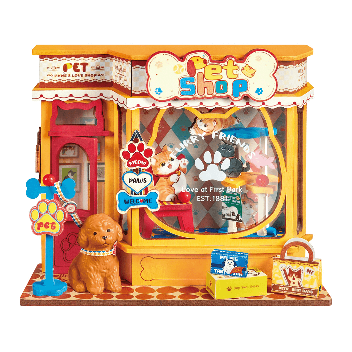 Pawfect Pet Shop Miniature Kit completed product view