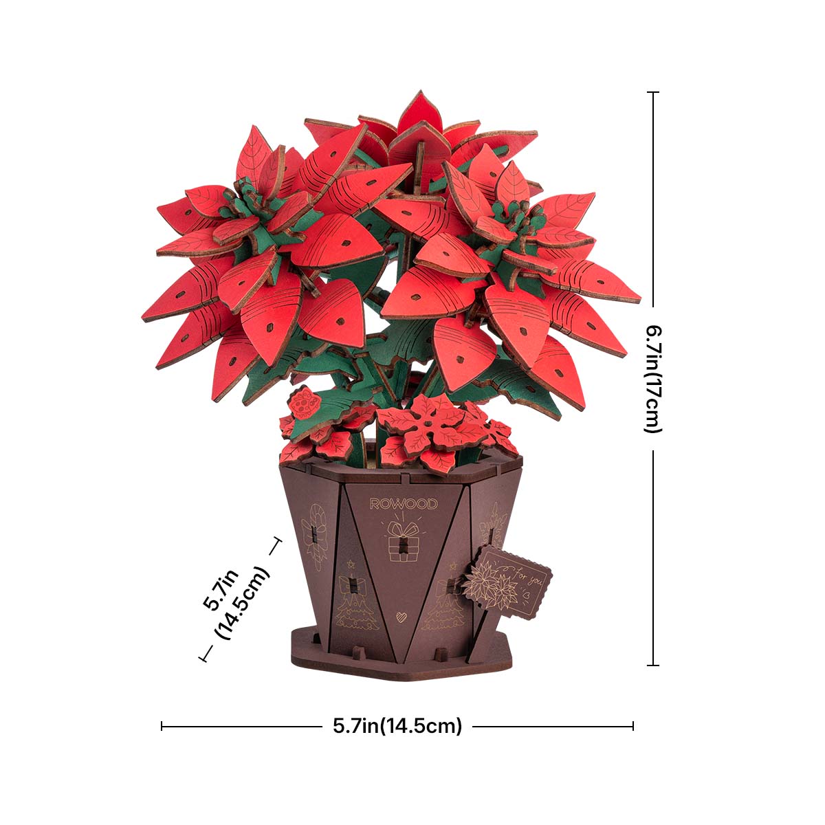 Rowood Poinsettia Flower Kit official detail view 6