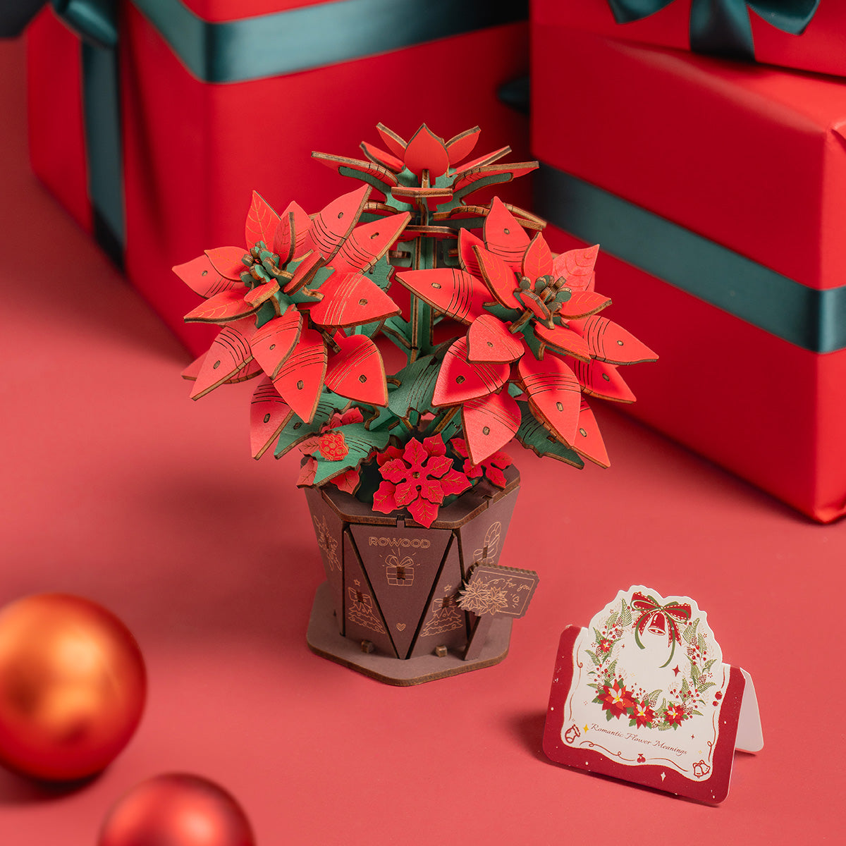 Rowood Poinsettia Flower Kit official detail view 2