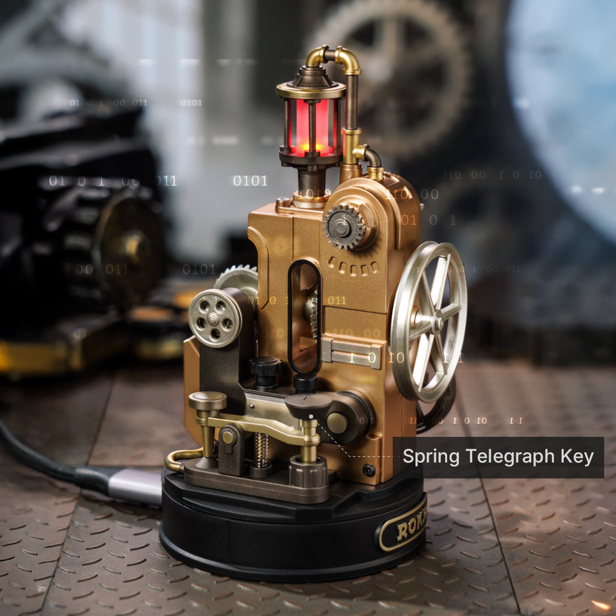 ROKR Morse Telegraph Mechanical Kit official detail view 3