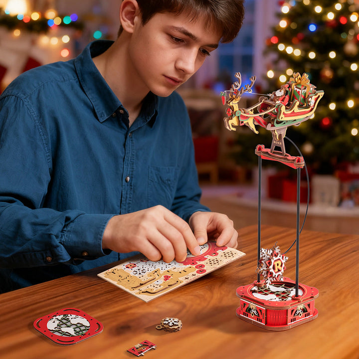 ROKR Santa on Sleigh Balance Toy Kit official detail view 3
