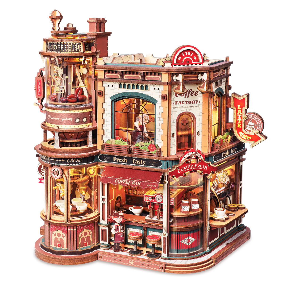 ROKR Dream Coffee Factory Mechanical Kit completed product view