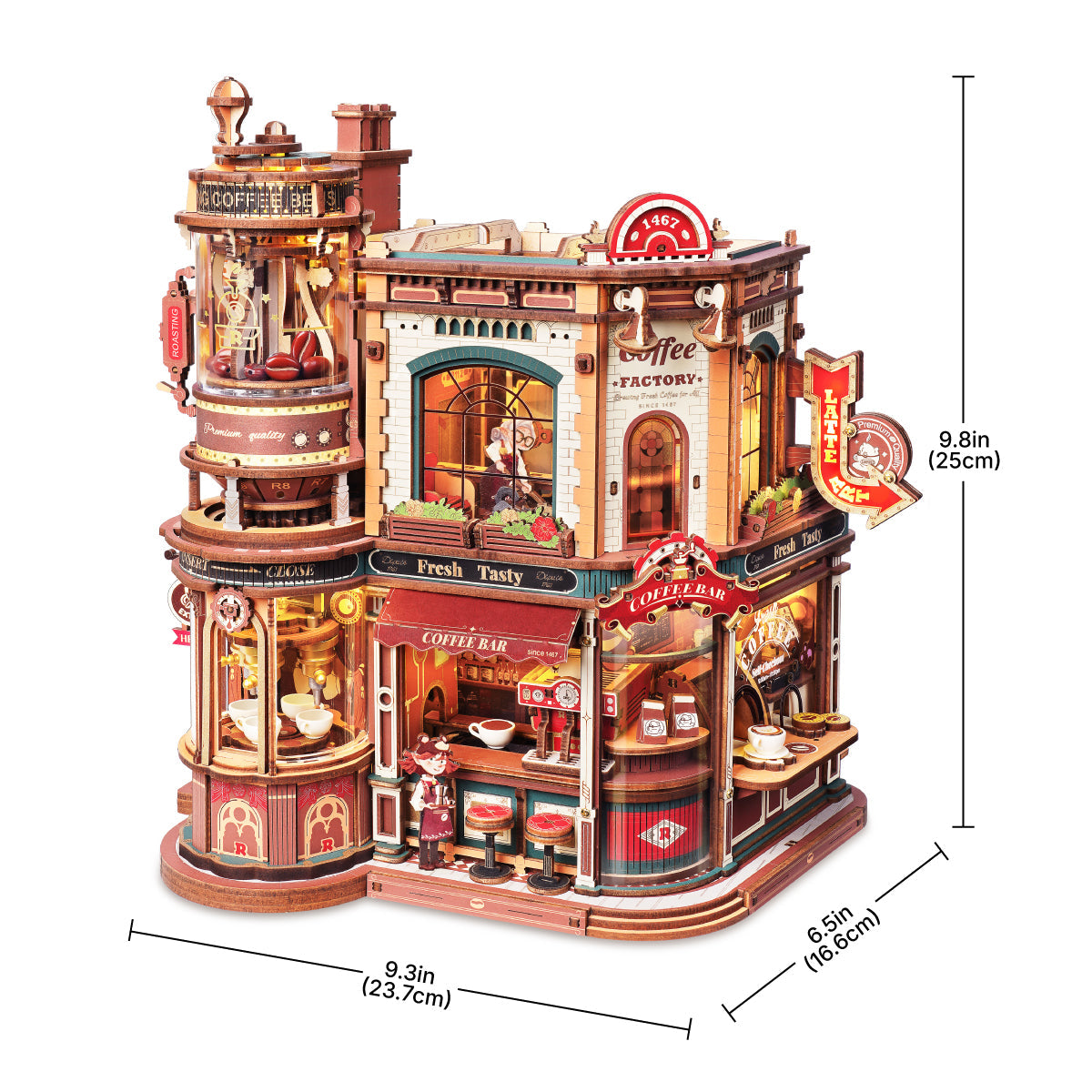 ROKR Dream Coffee Factory Mechanical Kit official detail view 8