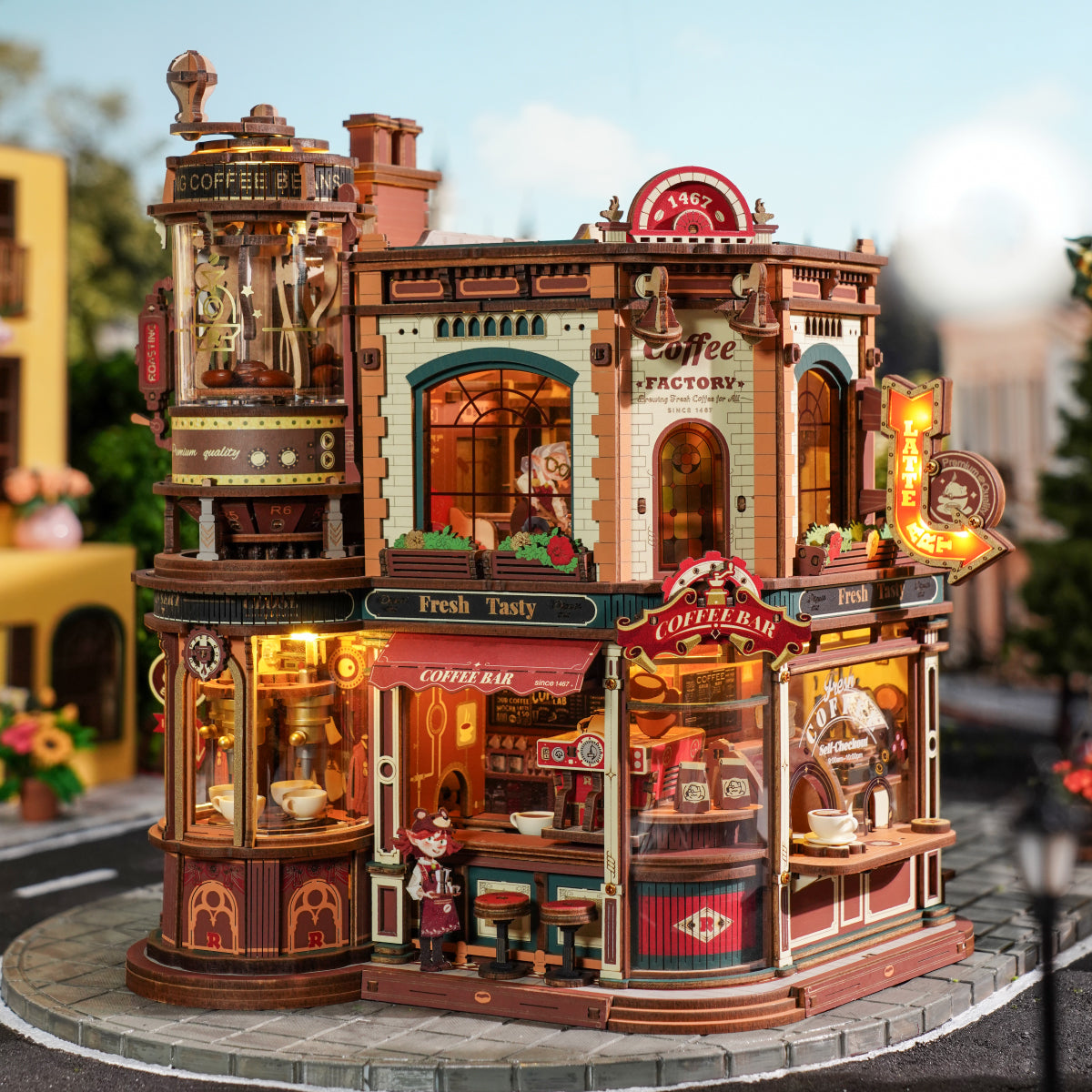 ROKR Dream Coffee Factory Mechanical Kit official detail view 6