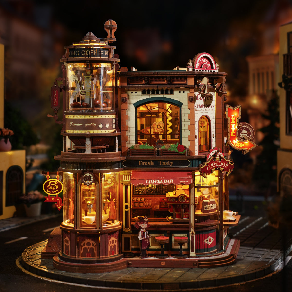 ROKR Dream Coffee Factory Mechanical Kit official detail view 3