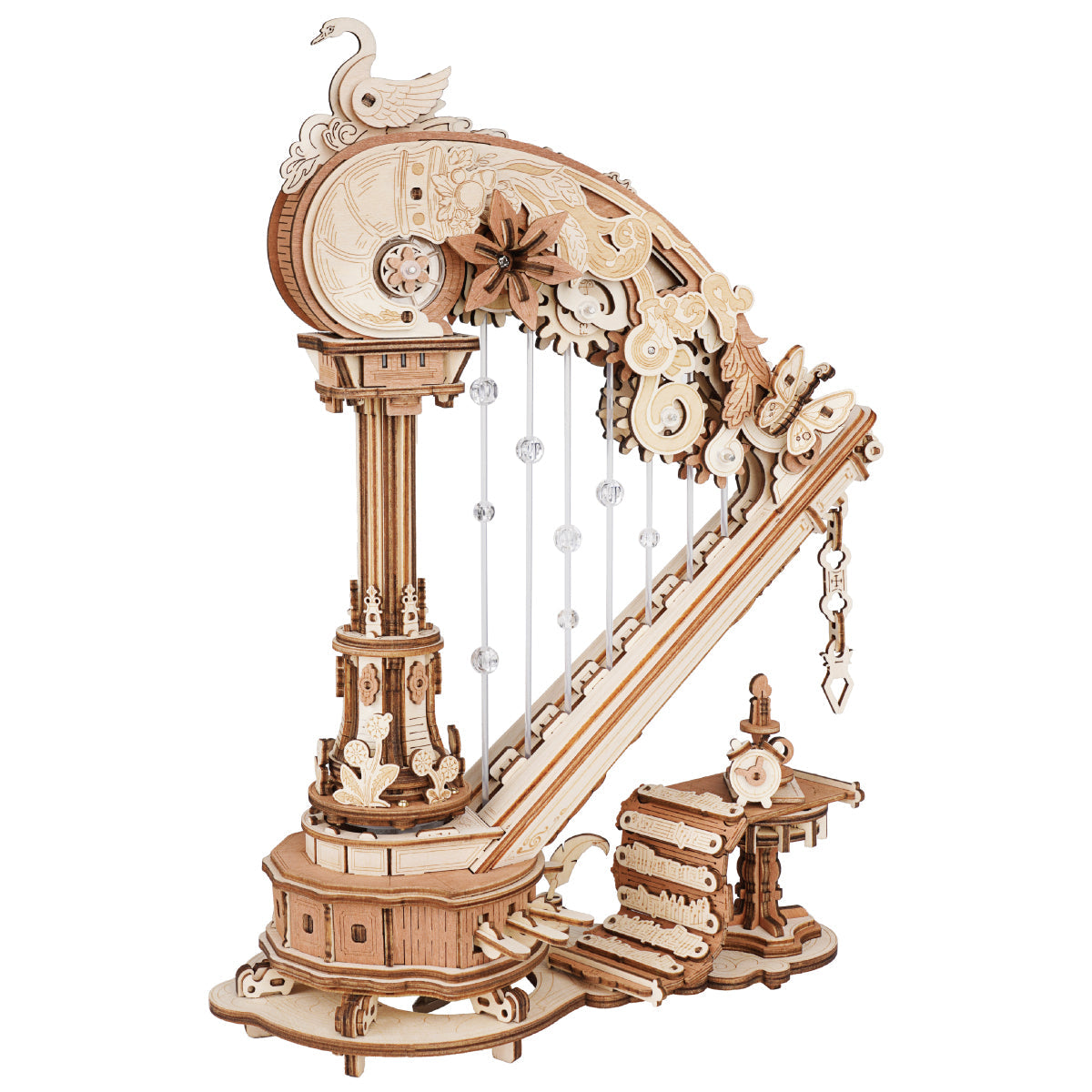 ROKR Magic Harp Music Box Kit completed product view