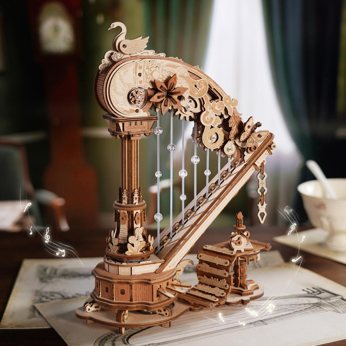 ROKR Magic Harp Music Box Kit official detail view 2