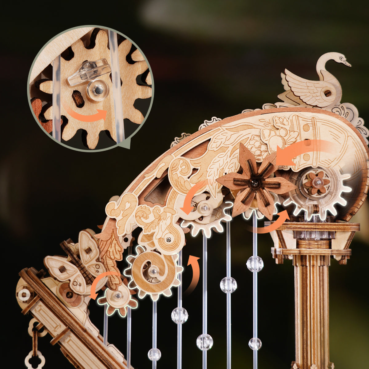 ROKR Magic Harp Music Box Kit official detail view 5