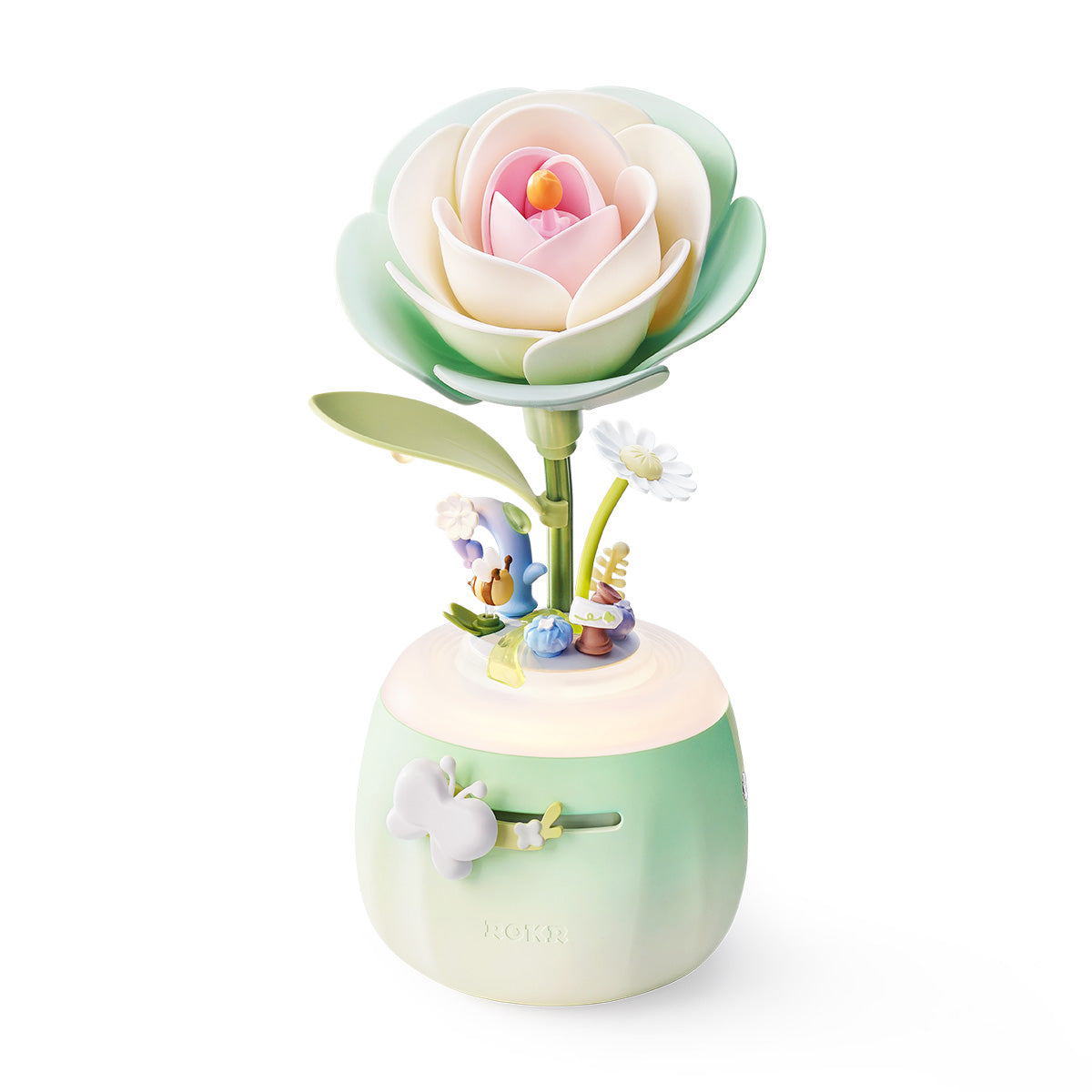 ROKR Minty Camellia Flower Lamp Kit completed product view