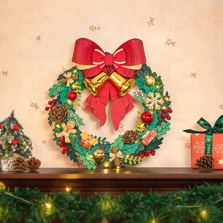 Rowood Christmas Wreath Creative Kit completed product view