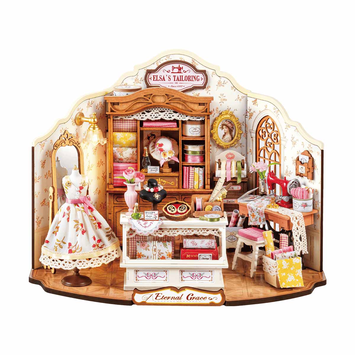 Elsa's Tailoring Miniature House Kit completed product view