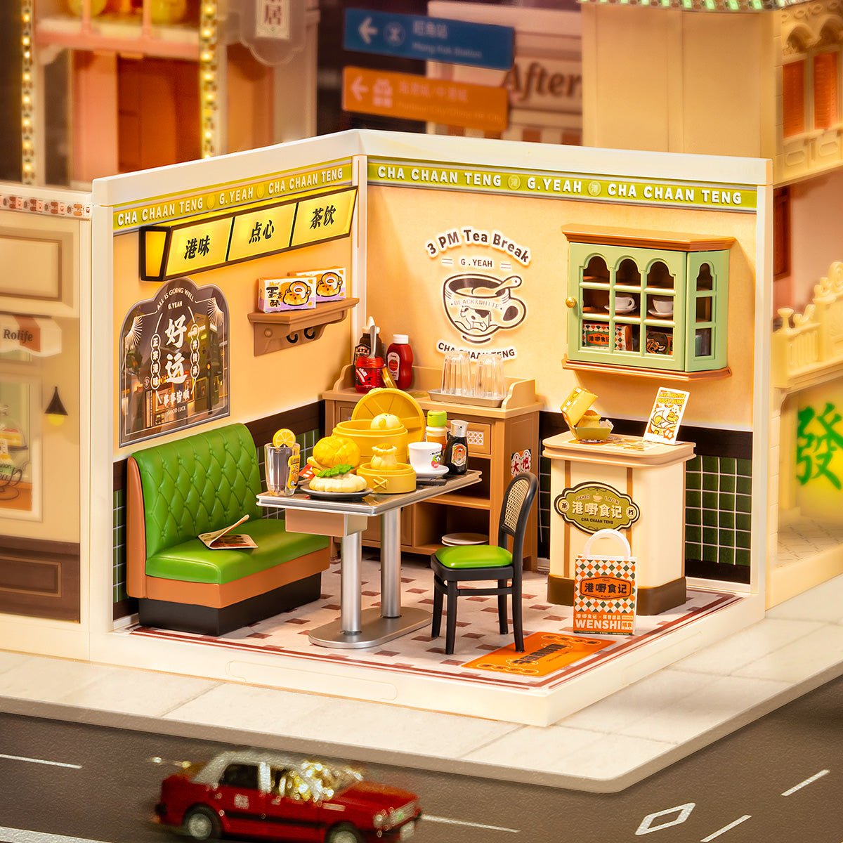 Hong Kong Bites Cafe Miniature Kit completed product view