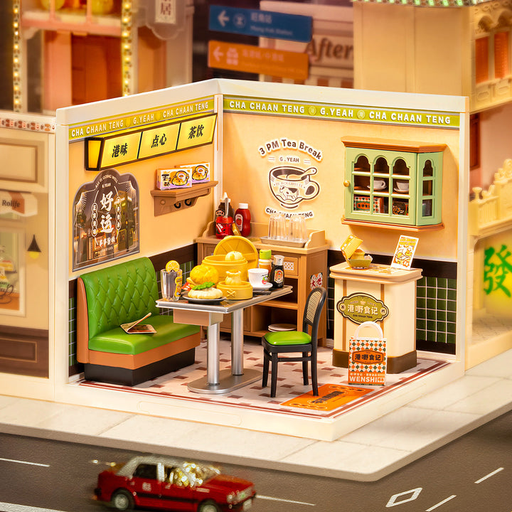 Hong Kong Bites Cafe Miniature Kit completed product view