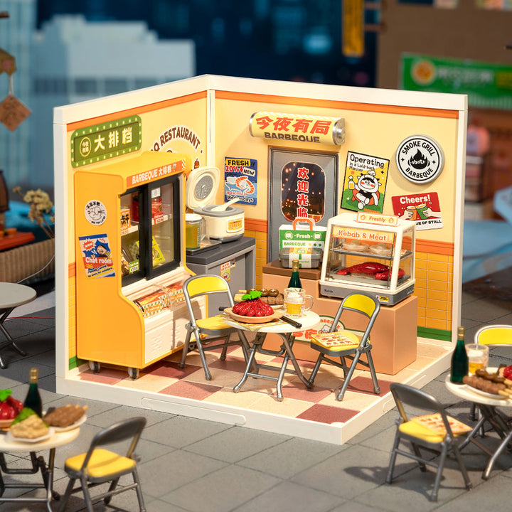 Night Out Food Stall Miniature Kit completed product view