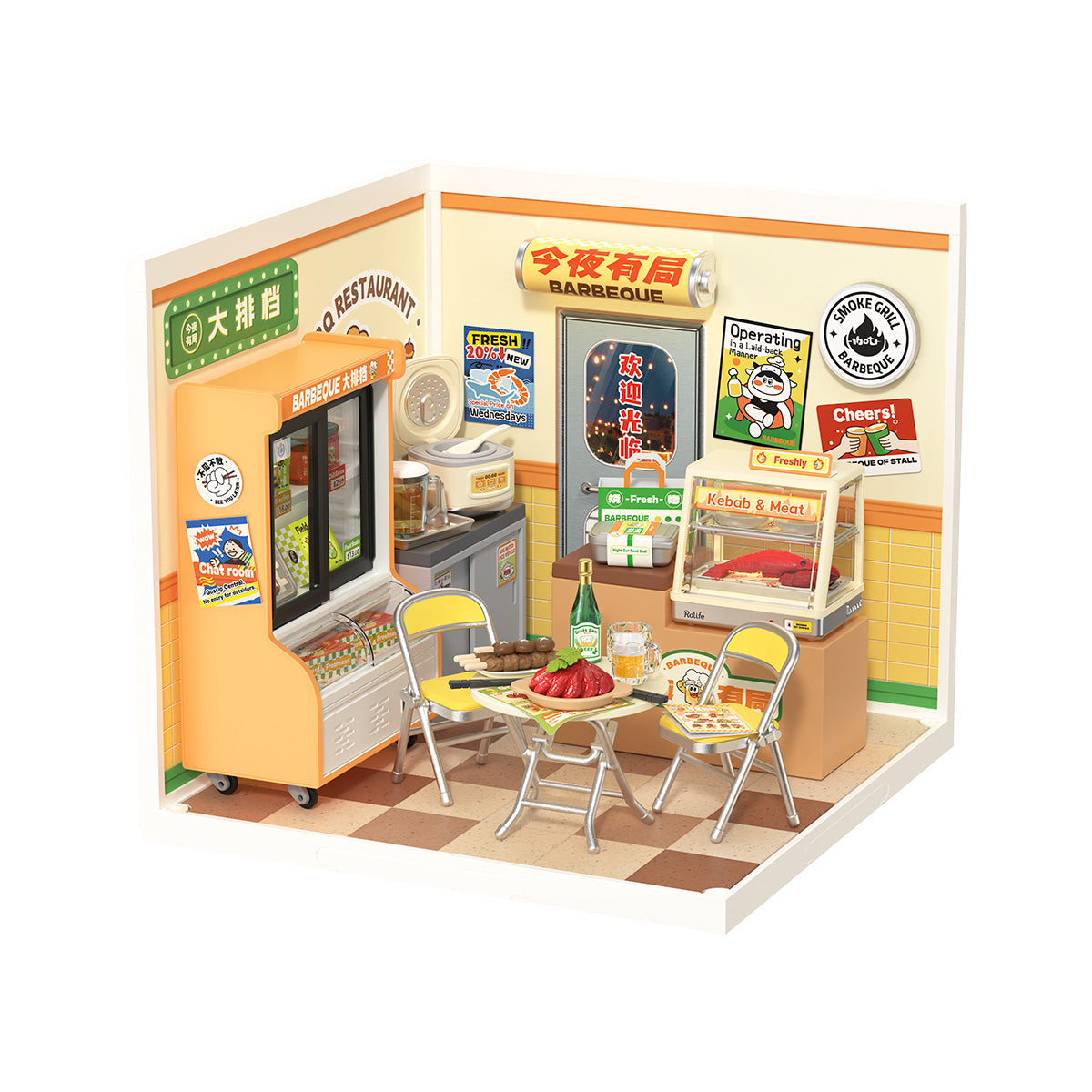 Night Out Food Stall Miniature Kit official product view 2