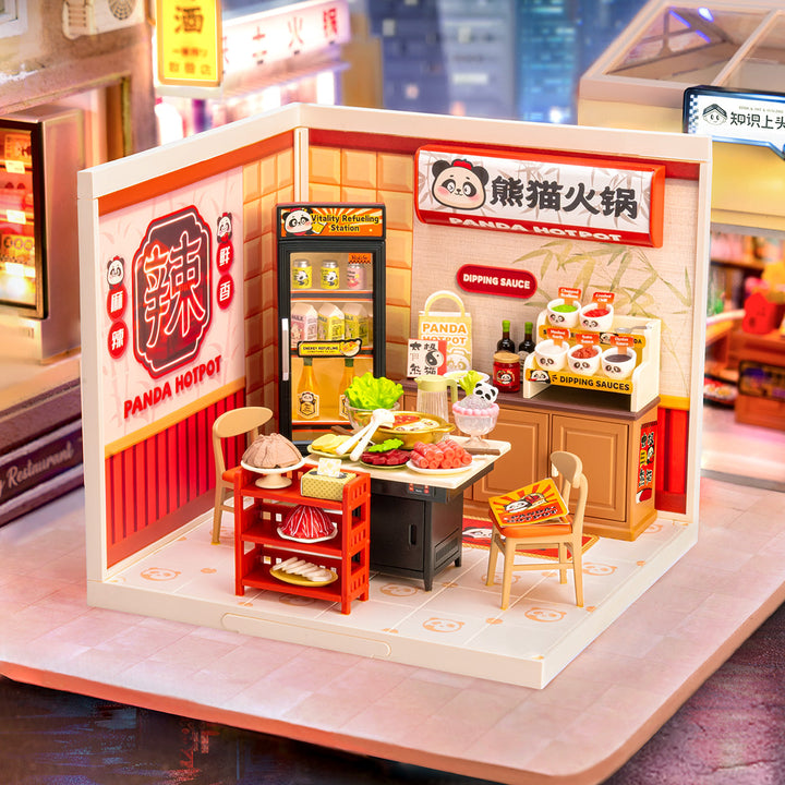 Panda Hot Pot Miniature Kit completed product view