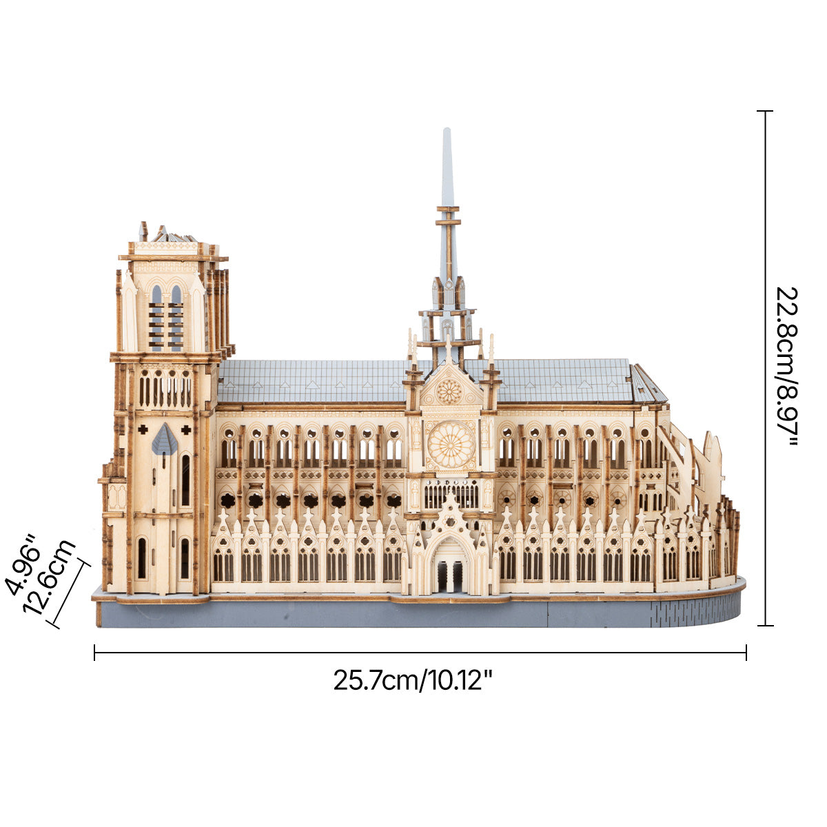 Rowood Paris Cathedral Wooden Model Kit official detail view 6