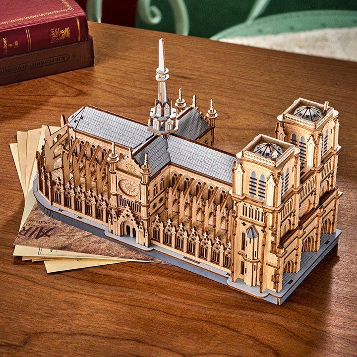 Rowood Paris Cathedral Wooden Model Kit official detail view 2