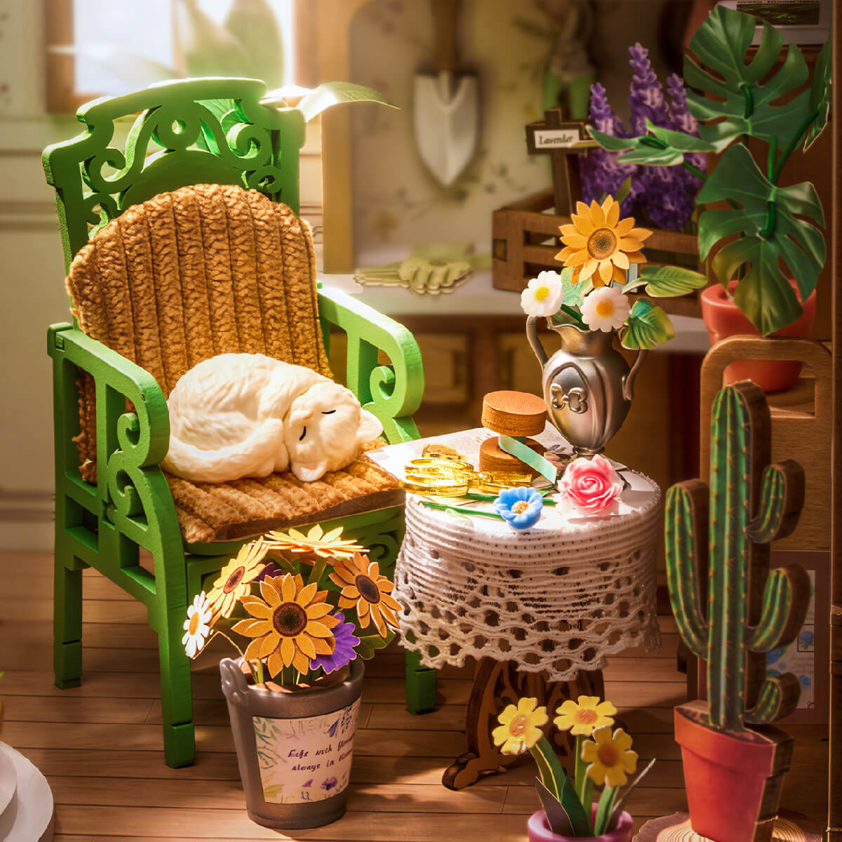Secret Bloomy Nook chair and flower detail