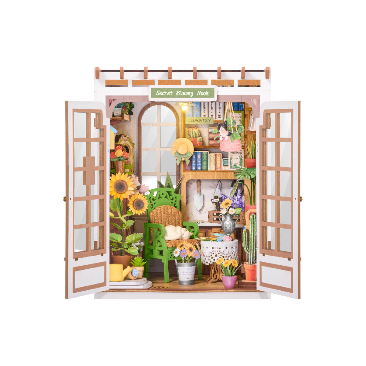 Secret Bloomy Nook with double doors open