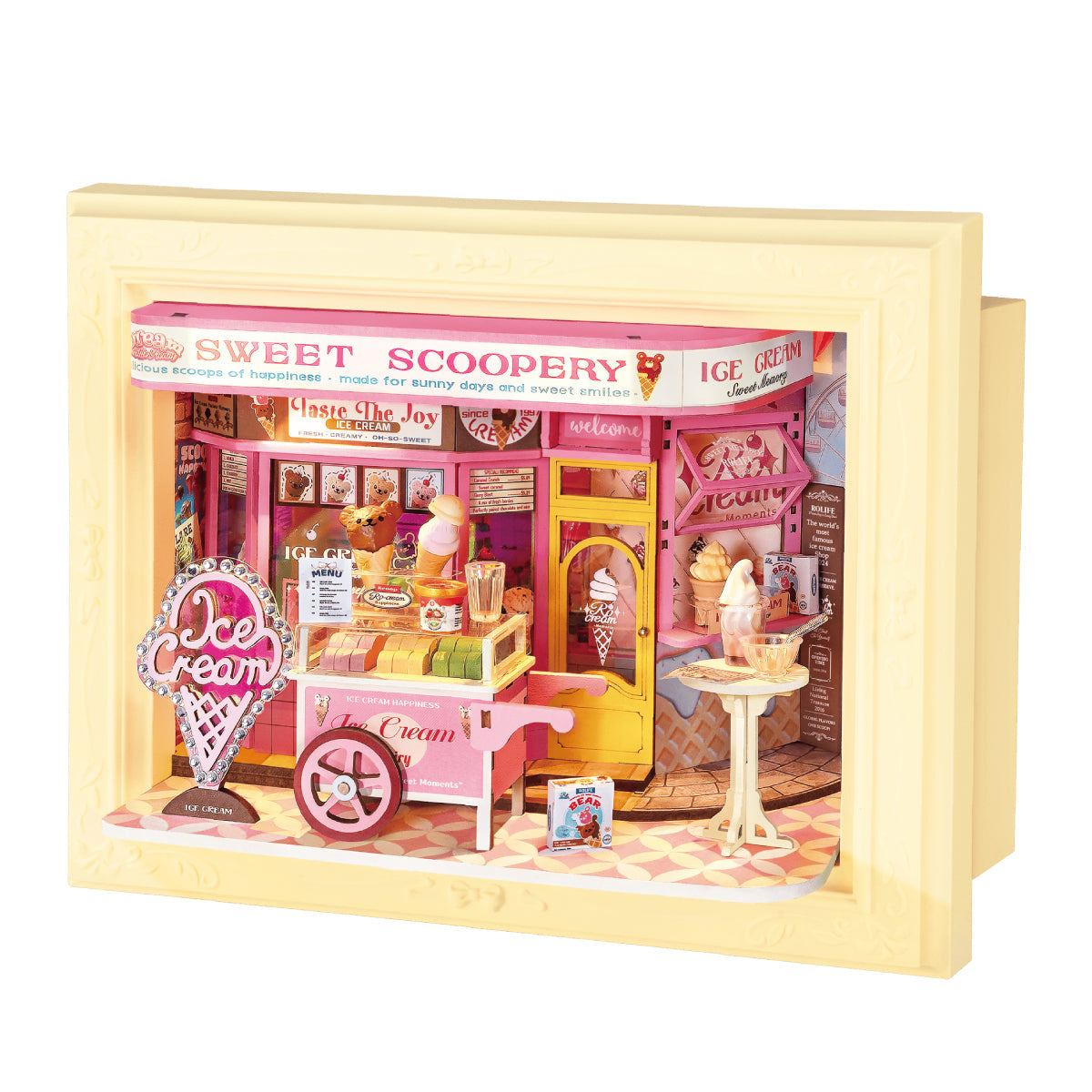 Sweet Scoopery Ice Cream Wooden Model Kit official product view 2