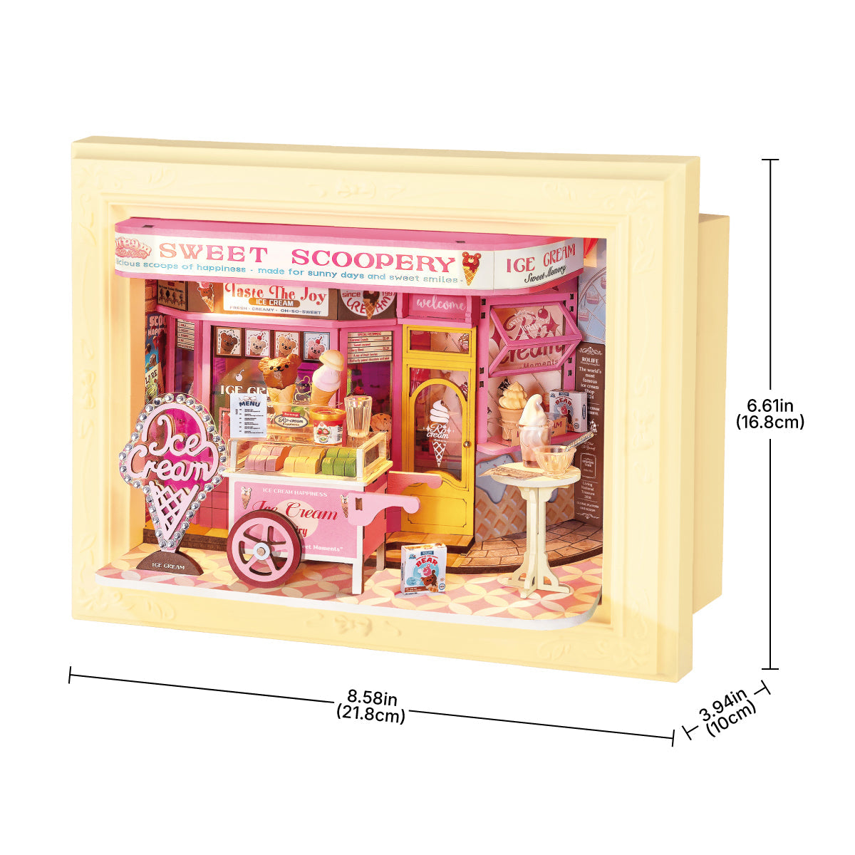 Sweet Scoopery Ice Cream Wooden Model Kit official product view 5