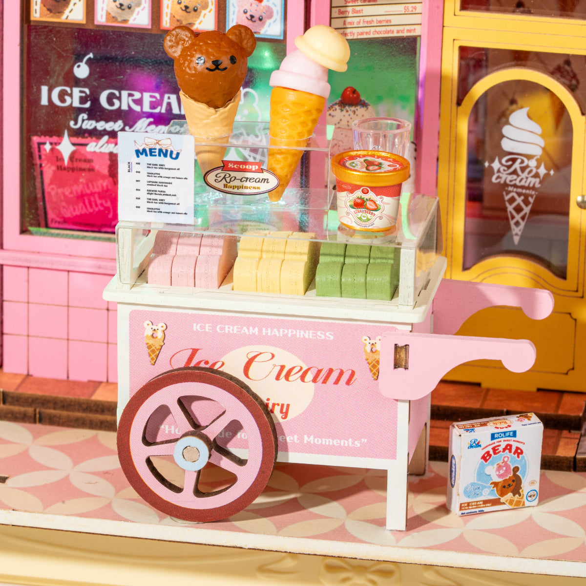 Sweet Scoopery Ice Cream Wooden Model Kit official product view 4
