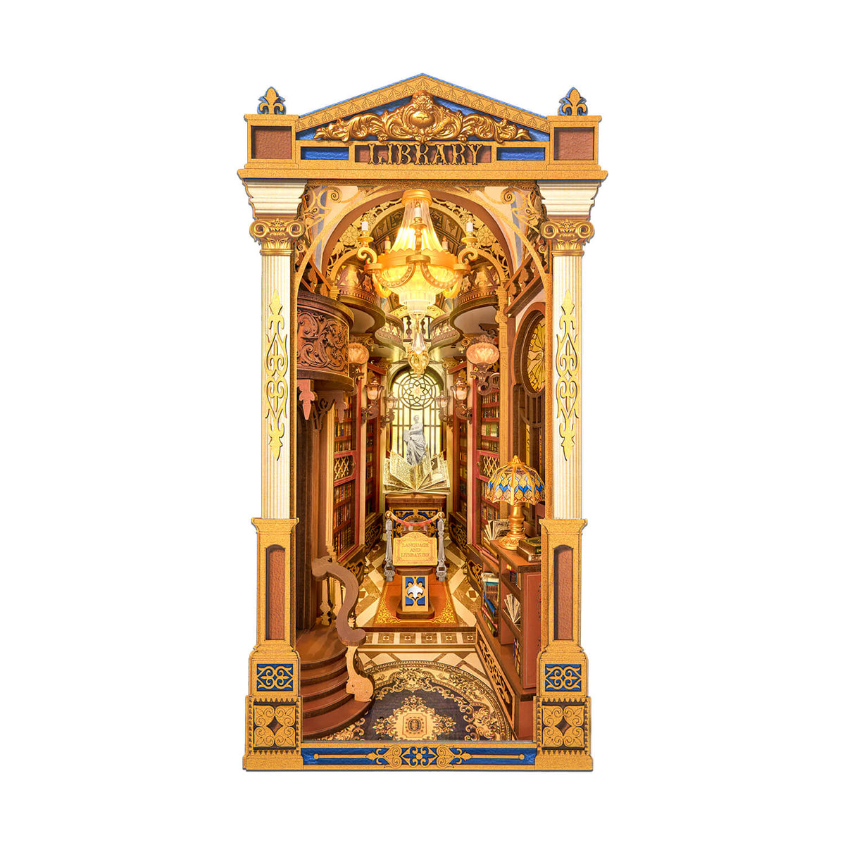 Library of Wonders Book Nook Kit completed product view