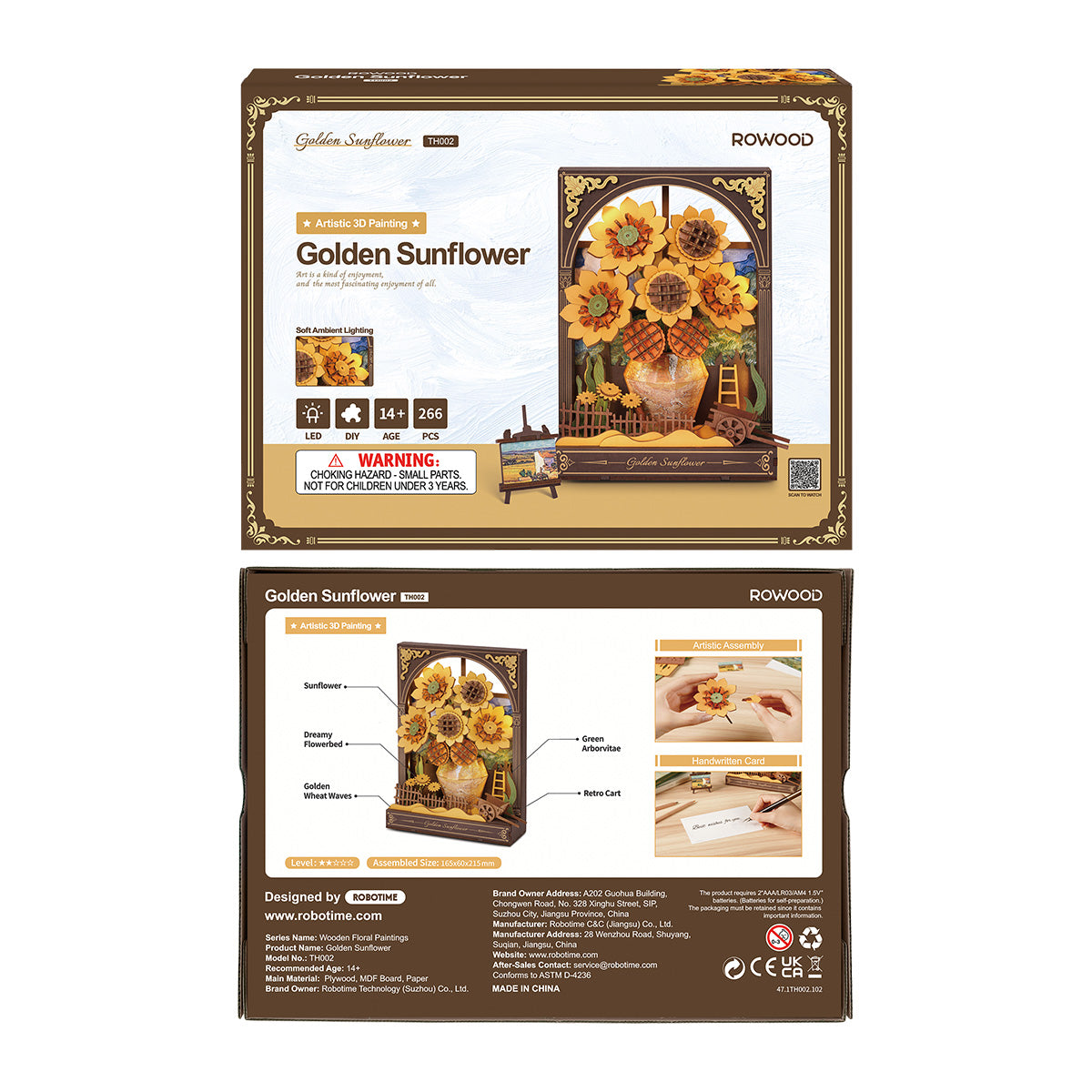 Rowood Golden Sunflower Wall Art Kit official detail view 7