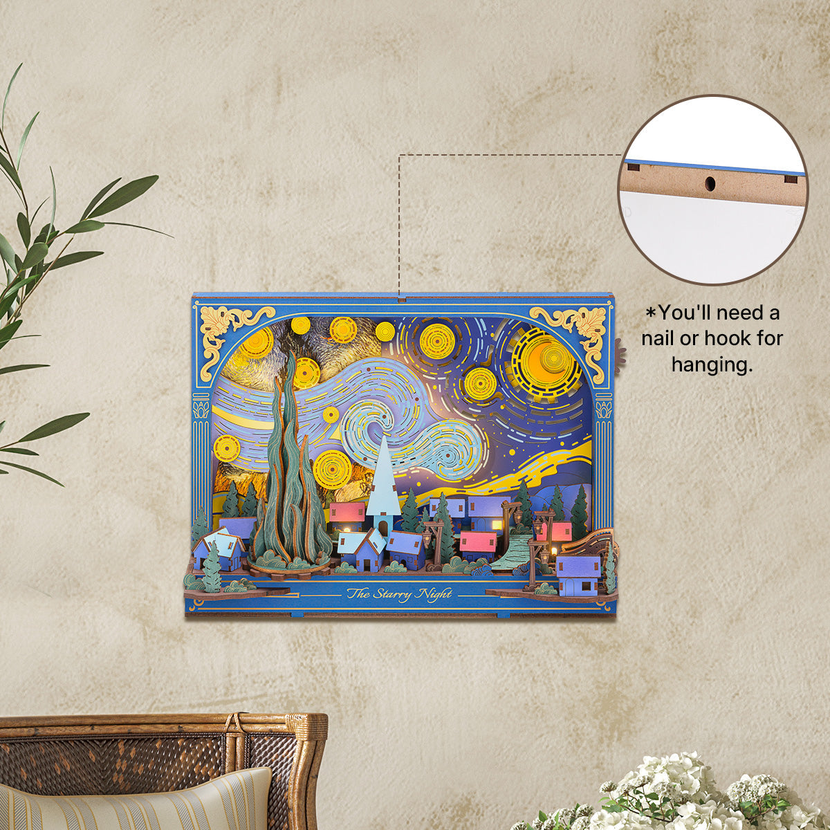 Rowood Starry Night Wall Art Kit official detail view 6