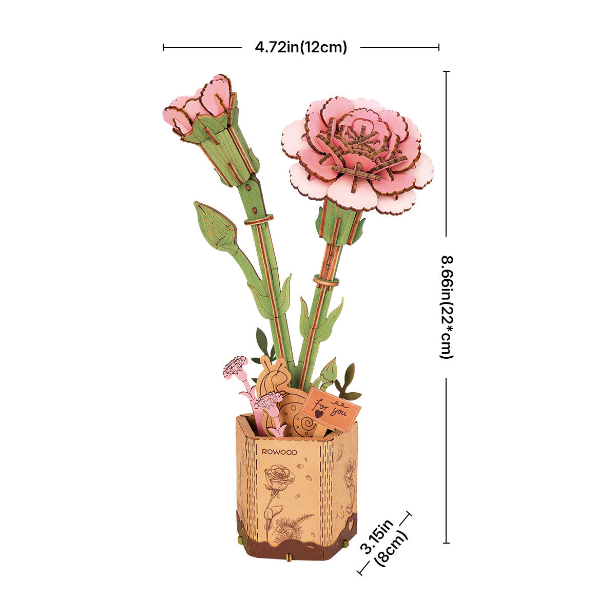 Rowood Pink Carnation Creative Kit official product view 6