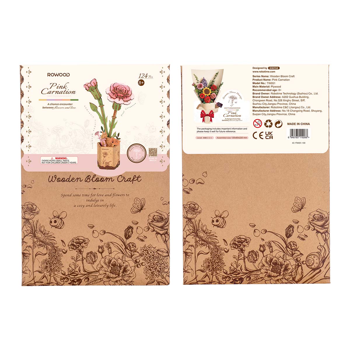 Rowood Pink Carnation Creative Kit official product view 7