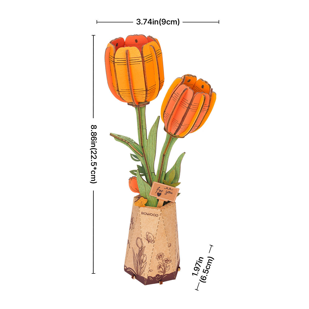 Rowood Orange Tulip Creative Kit official product view 5