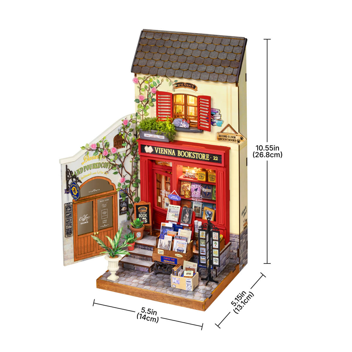 Vienna Bookstore Miniature House Kit official detail view 7
