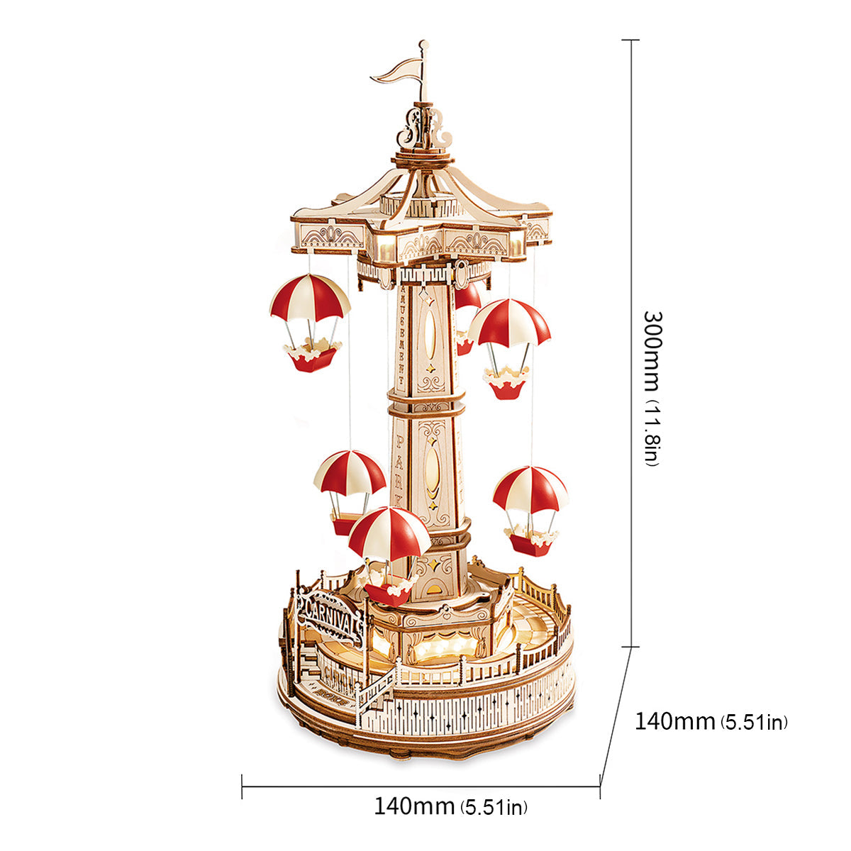 ROKR Parachute Tower Model Kit official product view 5