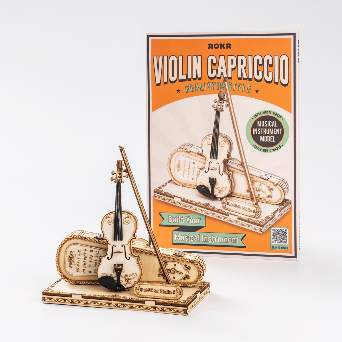 ROKR Violin Model Kit official product view 7