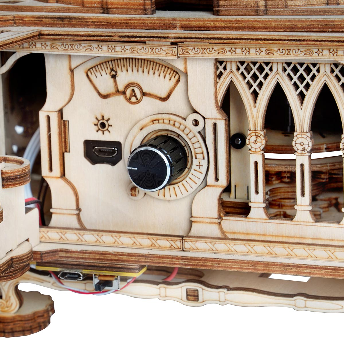 ROKR Classic Gramophone Electric Model Kit official detail view 3