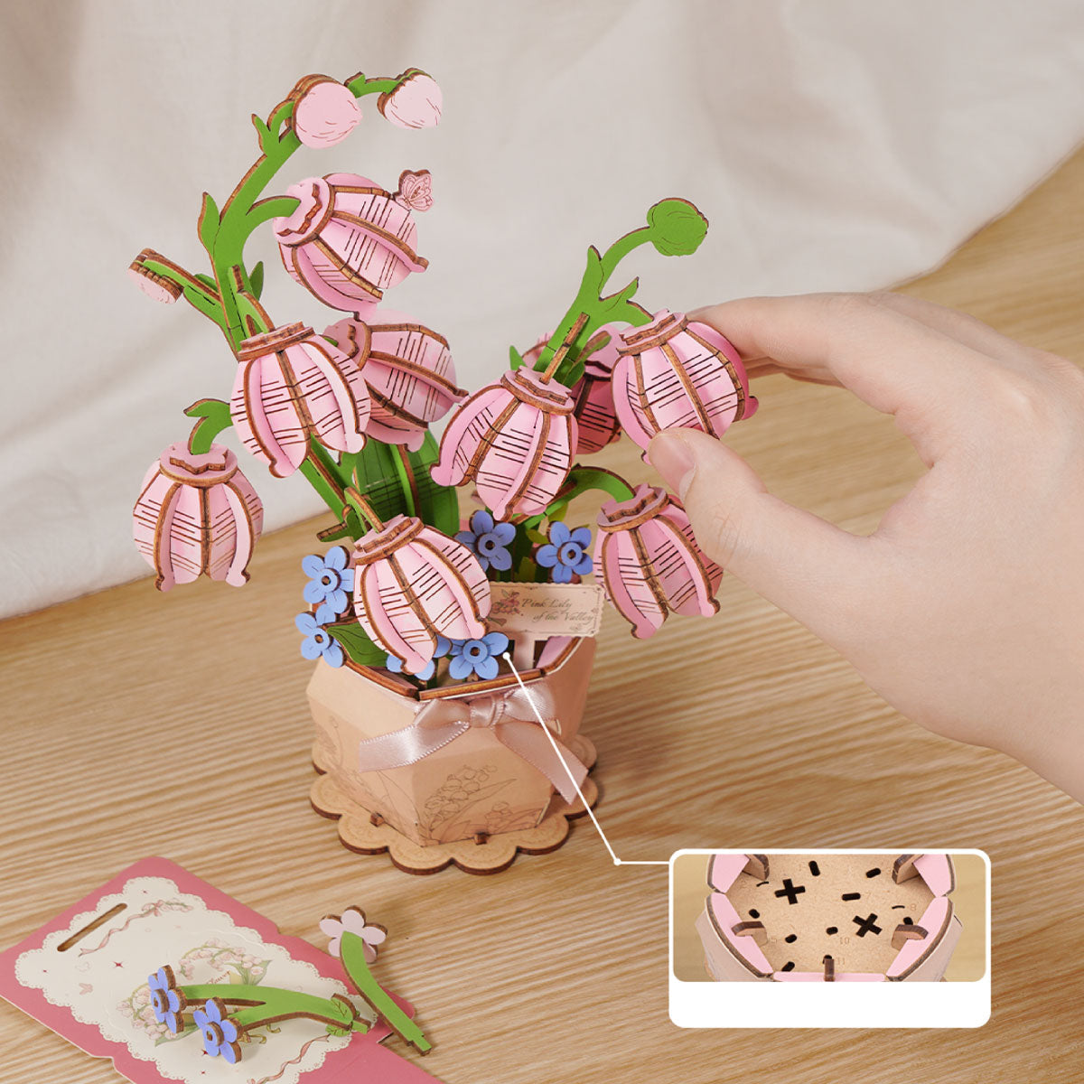 Rowood Pink Lily of the Valley Flower Kit official detail view 4