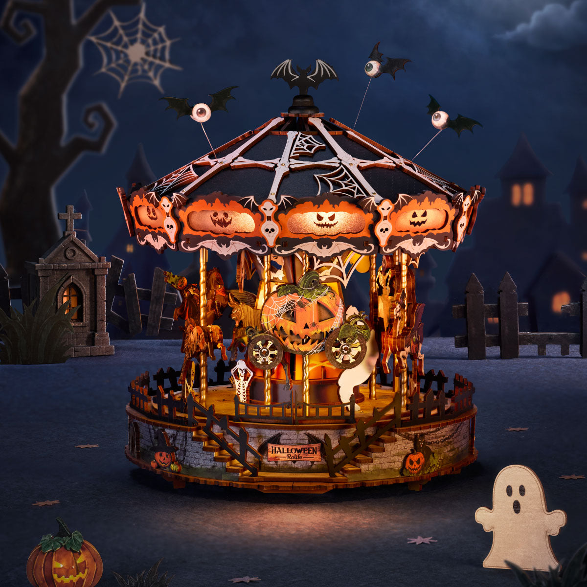Rolife Phantom Waltz illuminated Halloween carousel
