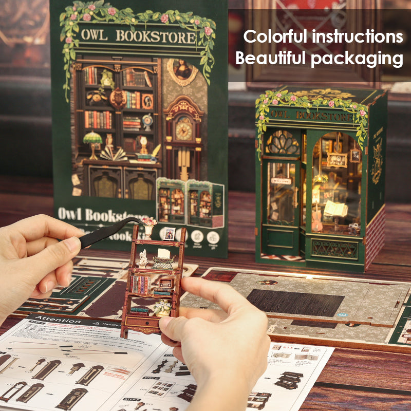 Owl Bookstore kit instructions and packaging