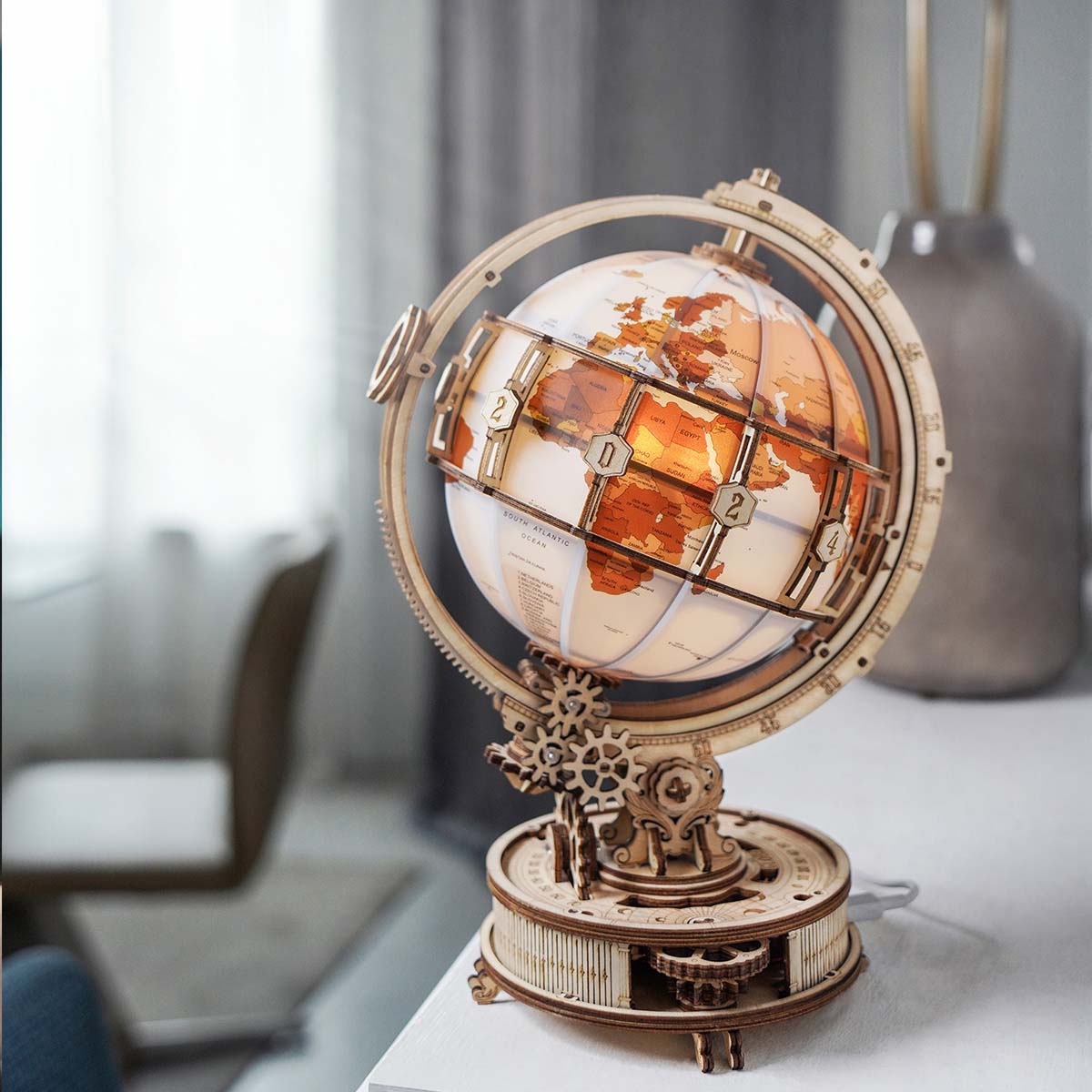 ROKR ST003 Luminous Globe Model Kit official product view 5