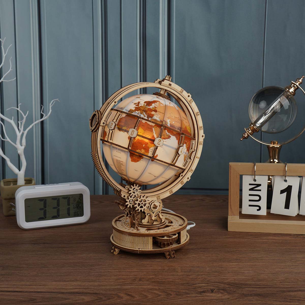 ROKR ST003 Luminous Globe Model Kit official product view 4