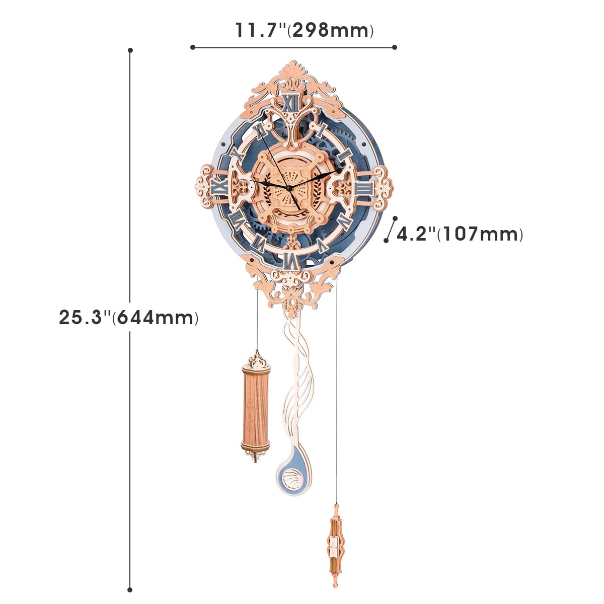 ROKR Romantic Note Wall Clock Kit official product view 7