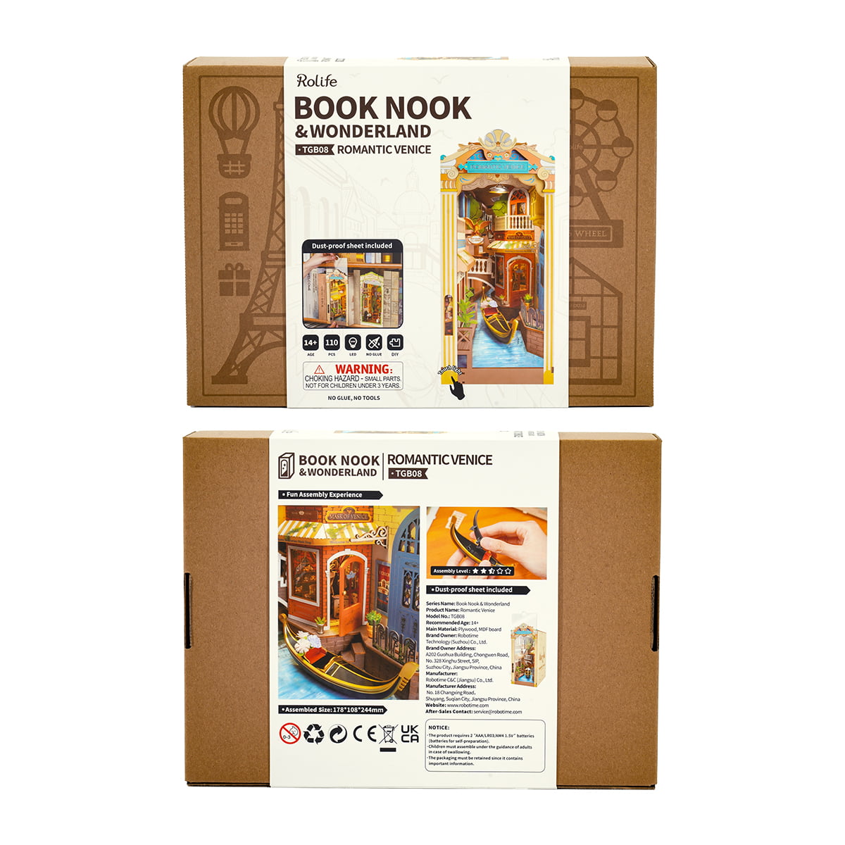 Romantic Venice Book Nook Kit official detail view 8
