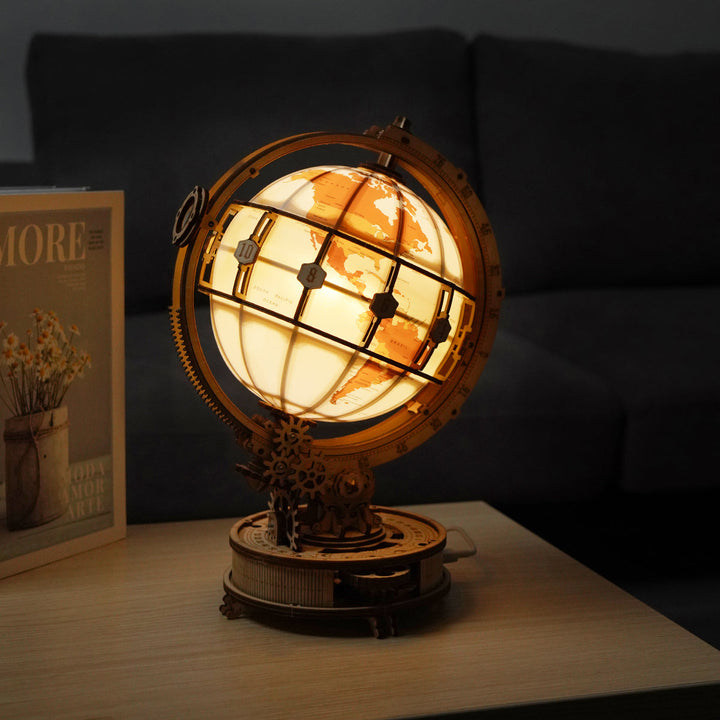 ROKR ST003 Luminous Globe Model Kit completed product view