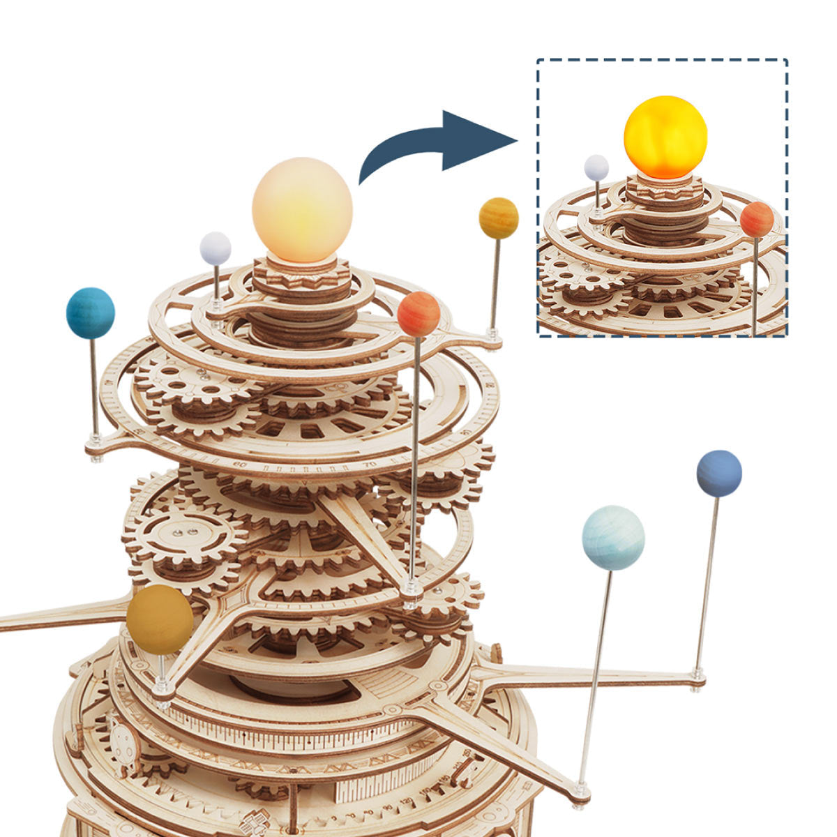 ROKR Mechanical Orrery Model Kit official product view 5